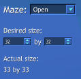 Maze Setup options
