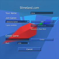 Slimeland.com Menu