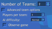 Team Setup options